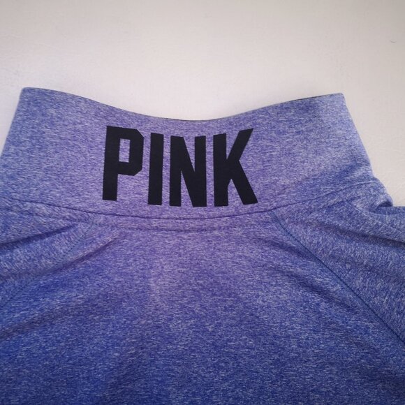 Pink Victoria's Secret Ladies Size Large Purple 1/4 Zip Fleece Lined Pullover - Picture 6 of 9